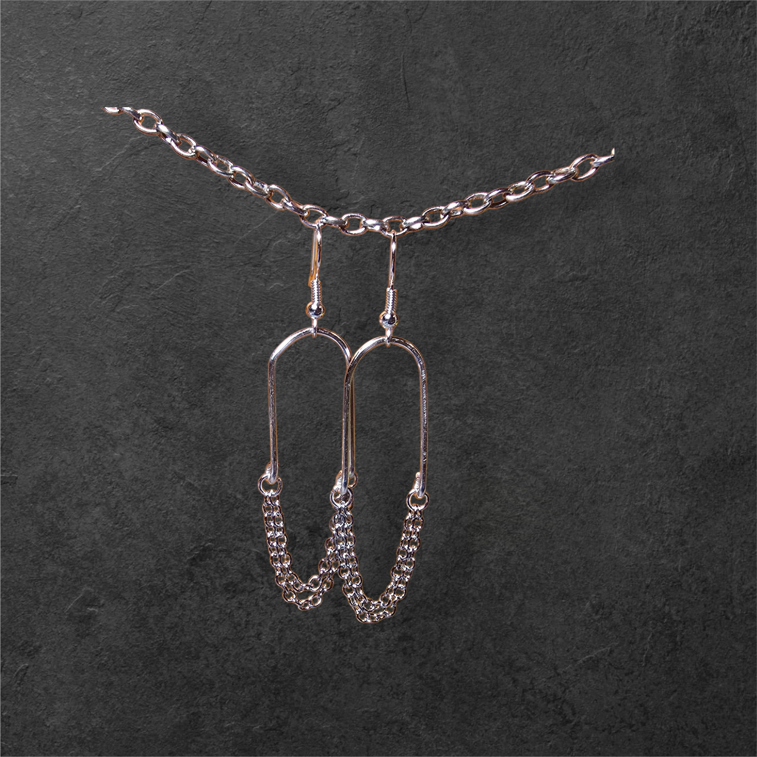 Silver loop and chain