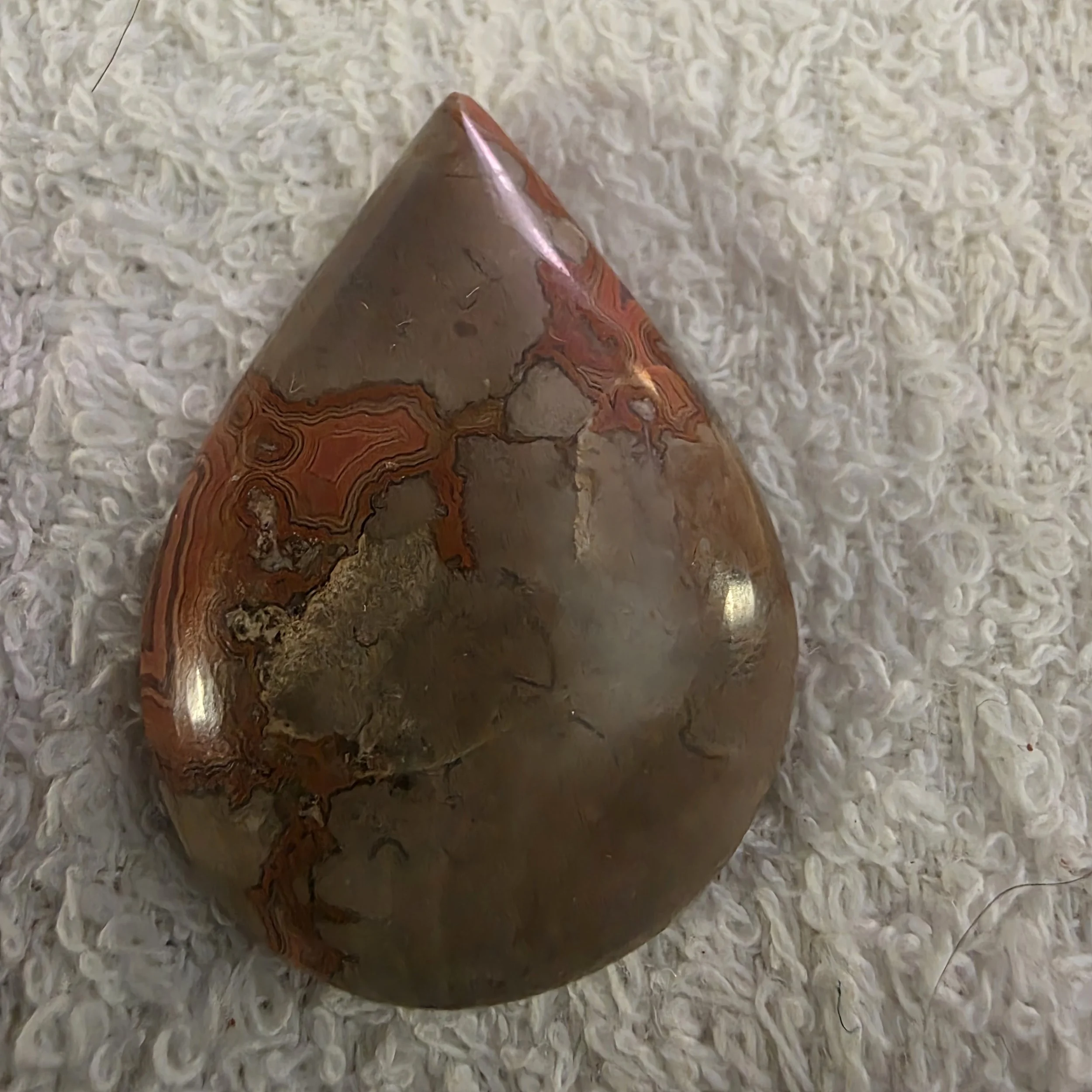 Tear-Drop Shaped Tee Pee Canyon Agate