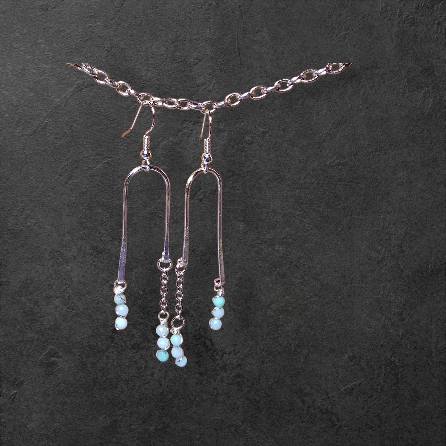 Chrysoprase beads dangle