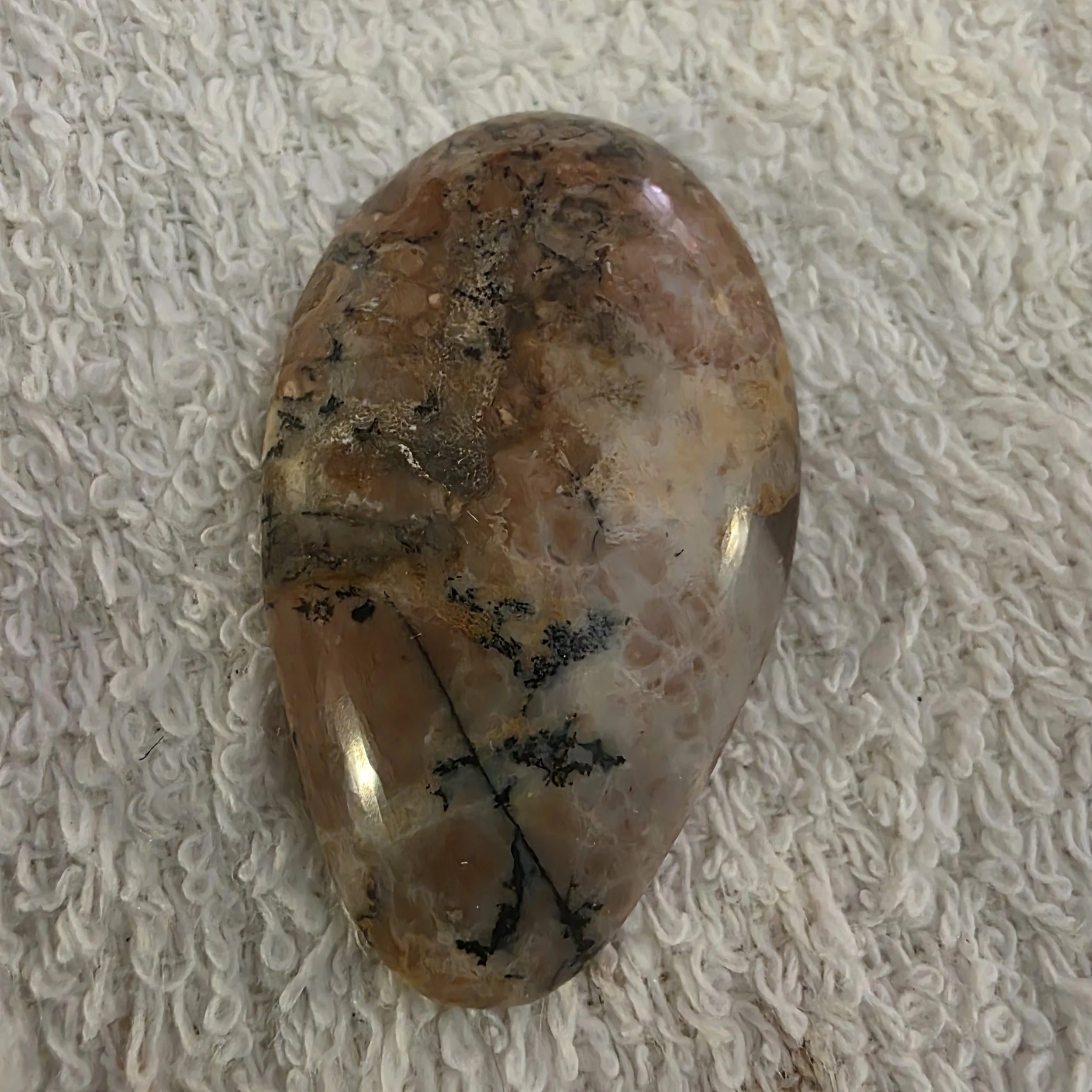 Leaf Shaped Dendritic Jasper Cabochon