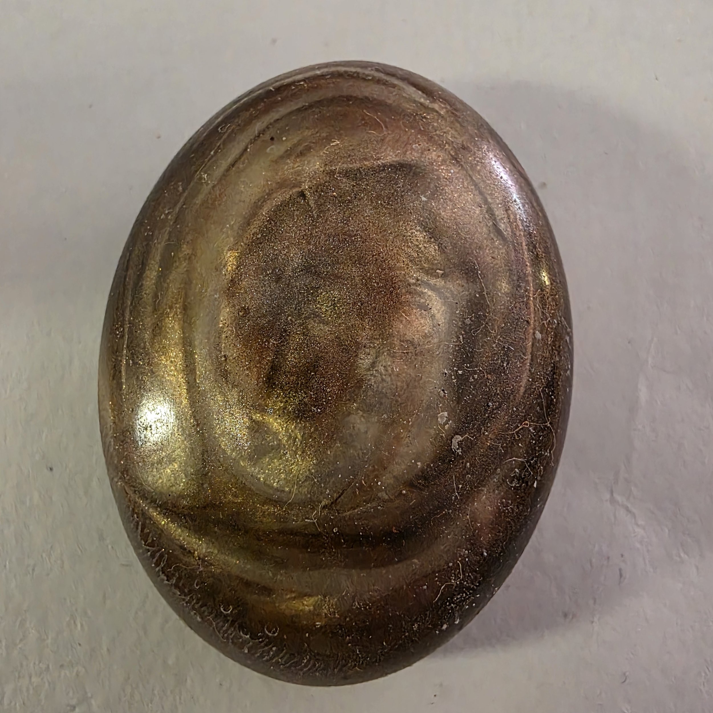 Elegant Copper Obsidian Resin Replica