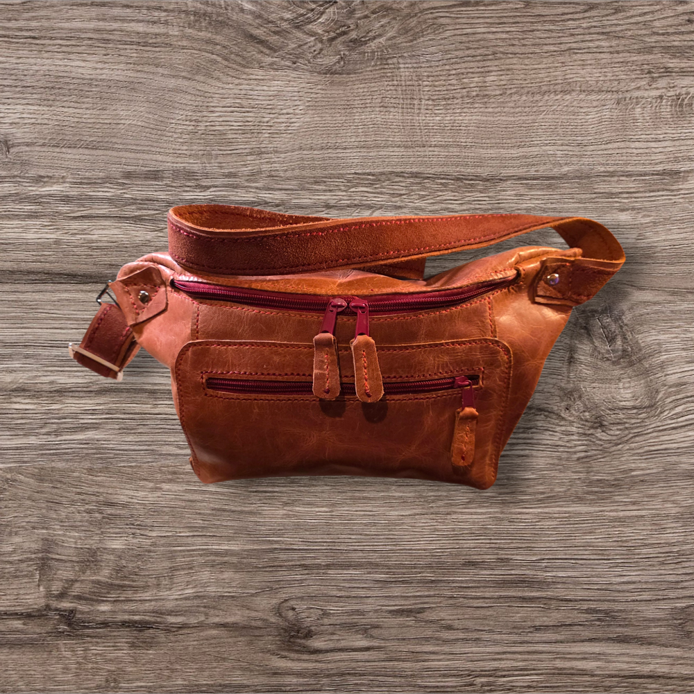 Handcrafted leather fanny pack