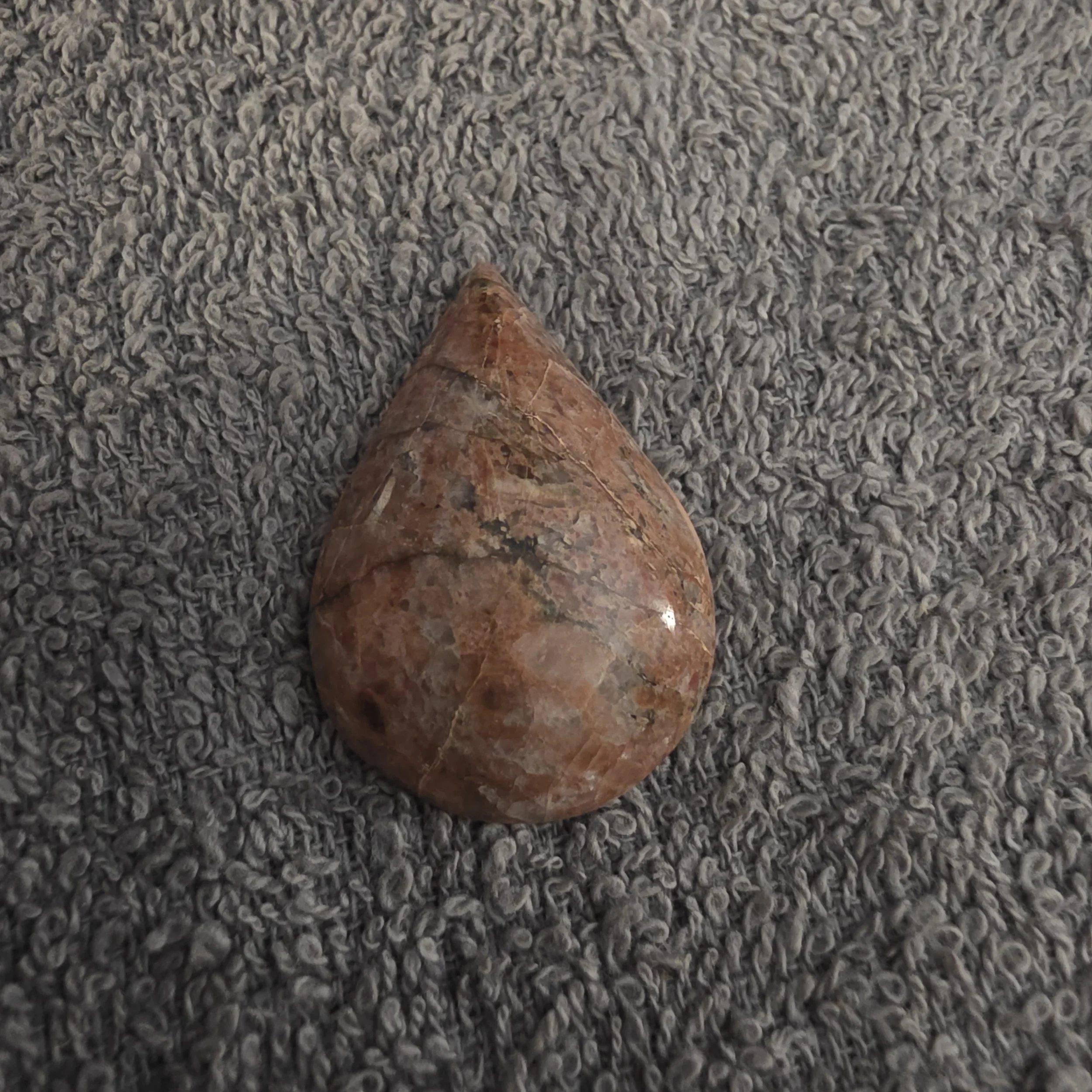 Teardrop Shaped Granite Cabochon