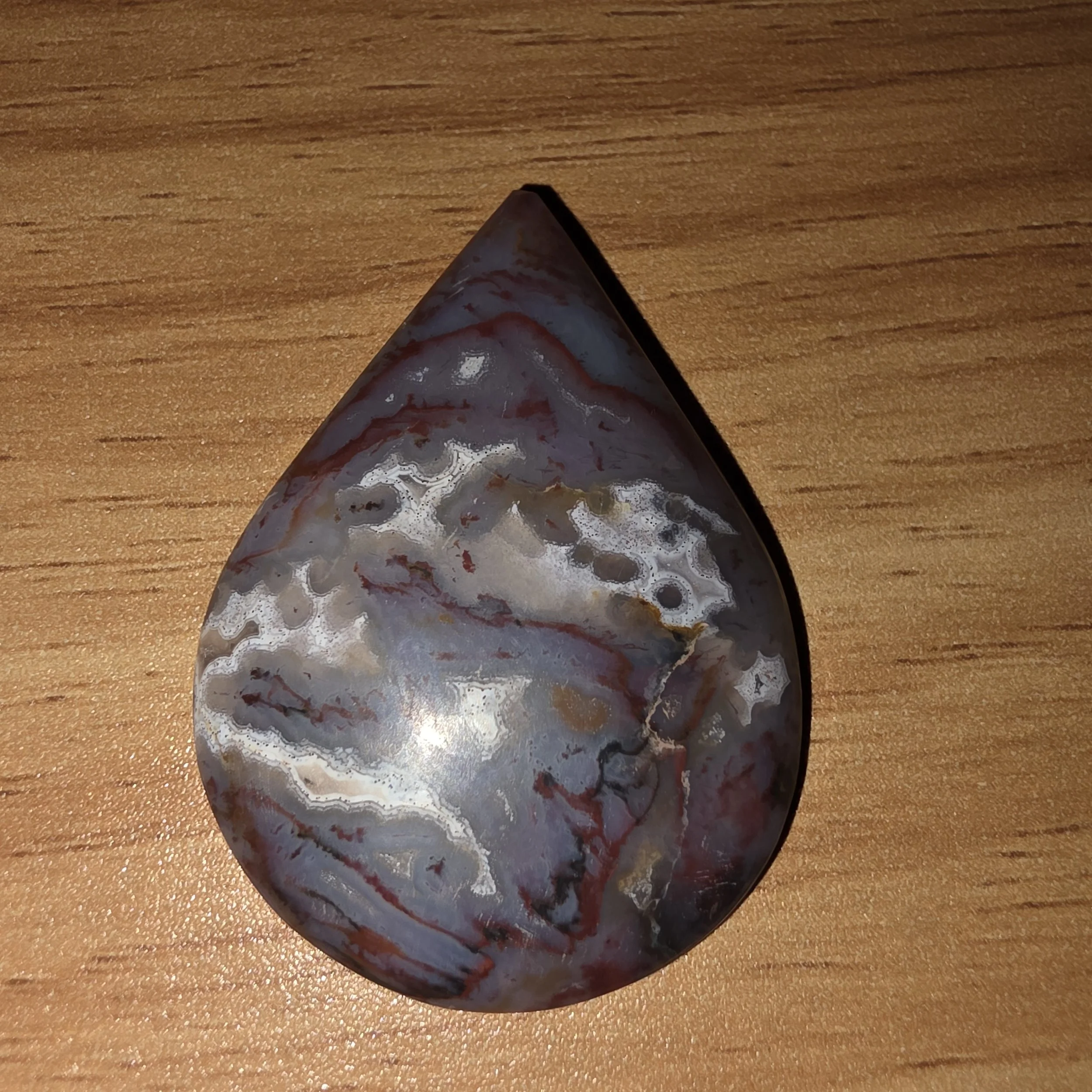 Teardrop Chalcedony Agate Gemstone