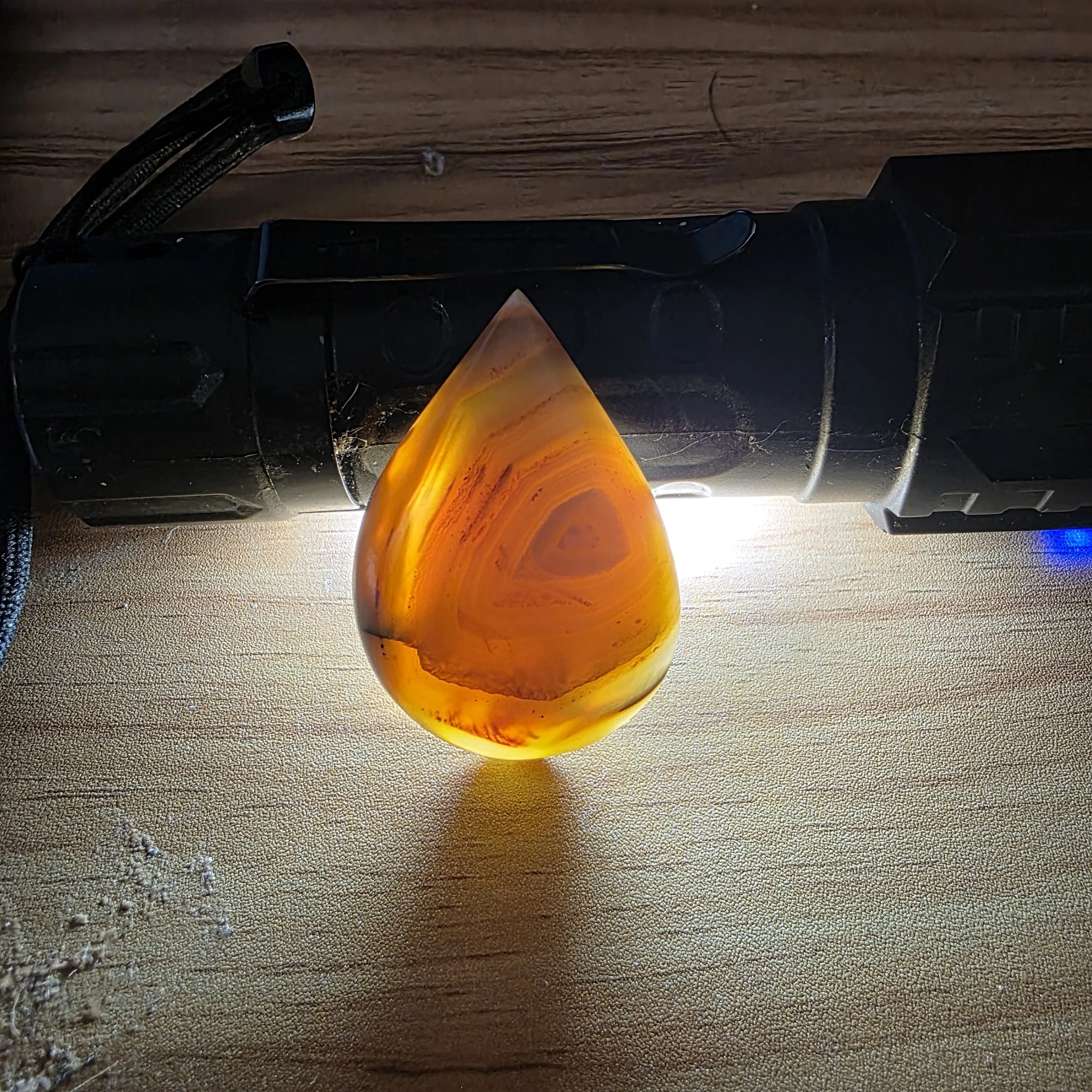 Teardrop Bass River Agate Cabochon