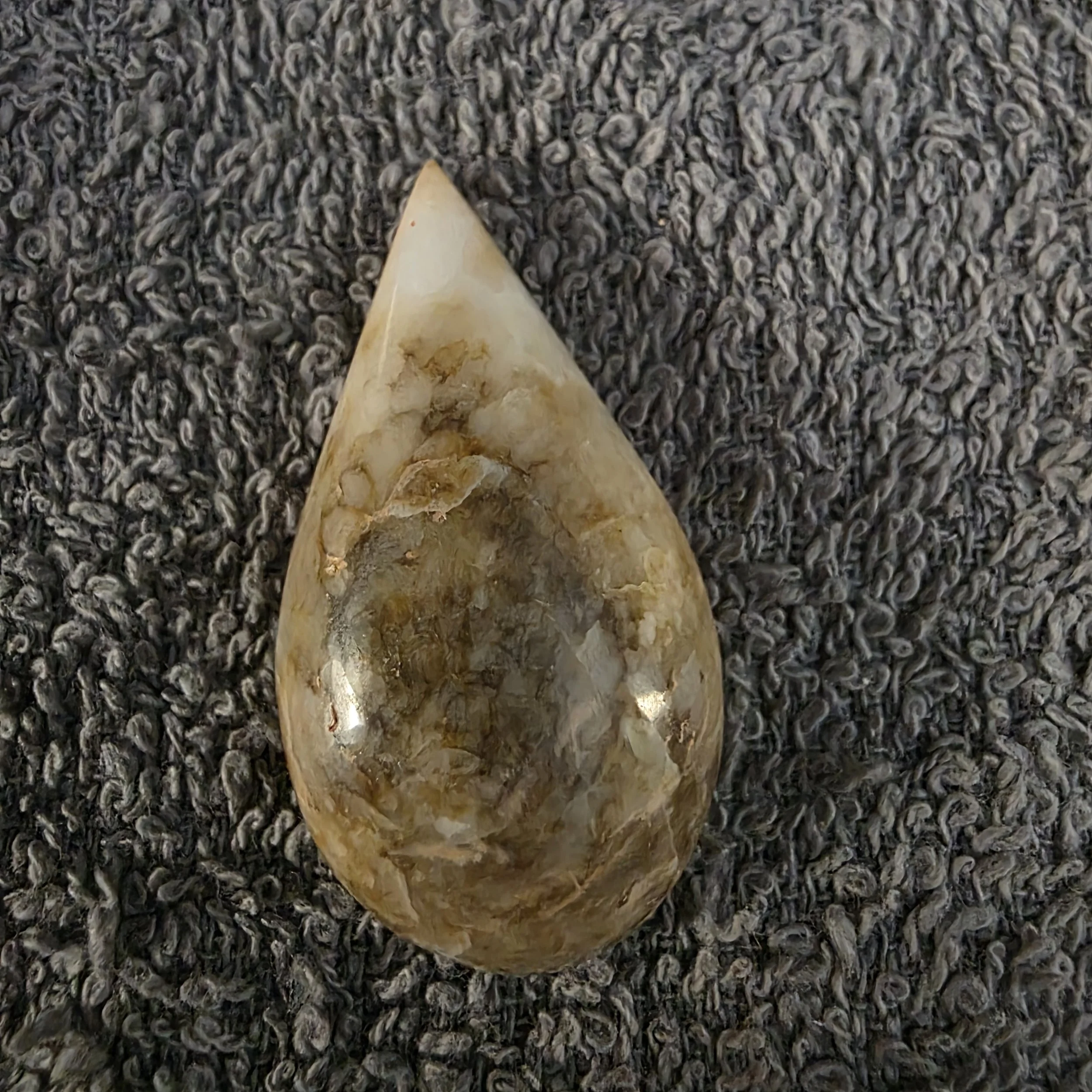 Radiant Teardrop Quartz Cabochon