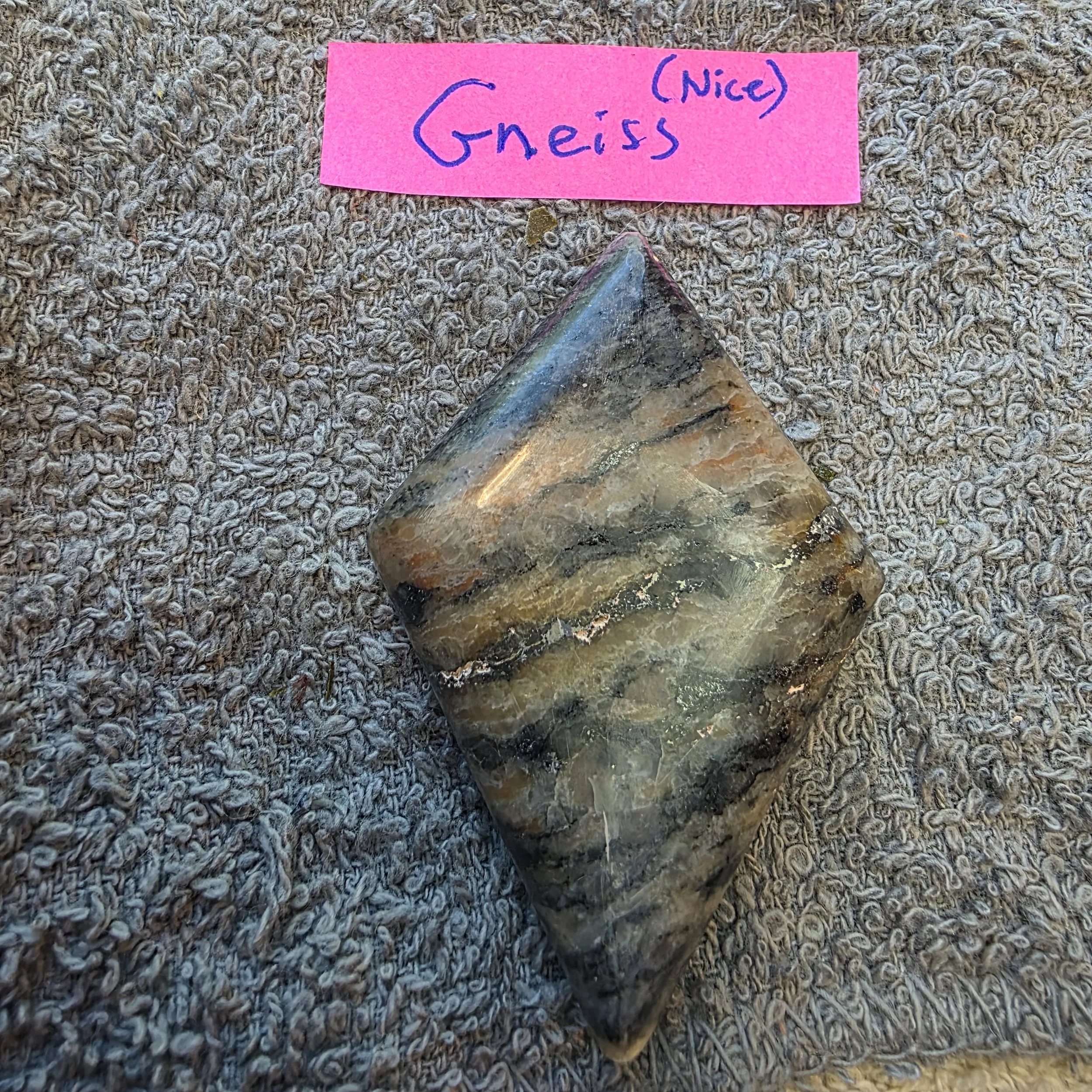 Diamond Shaped Gneiss Worry Stone