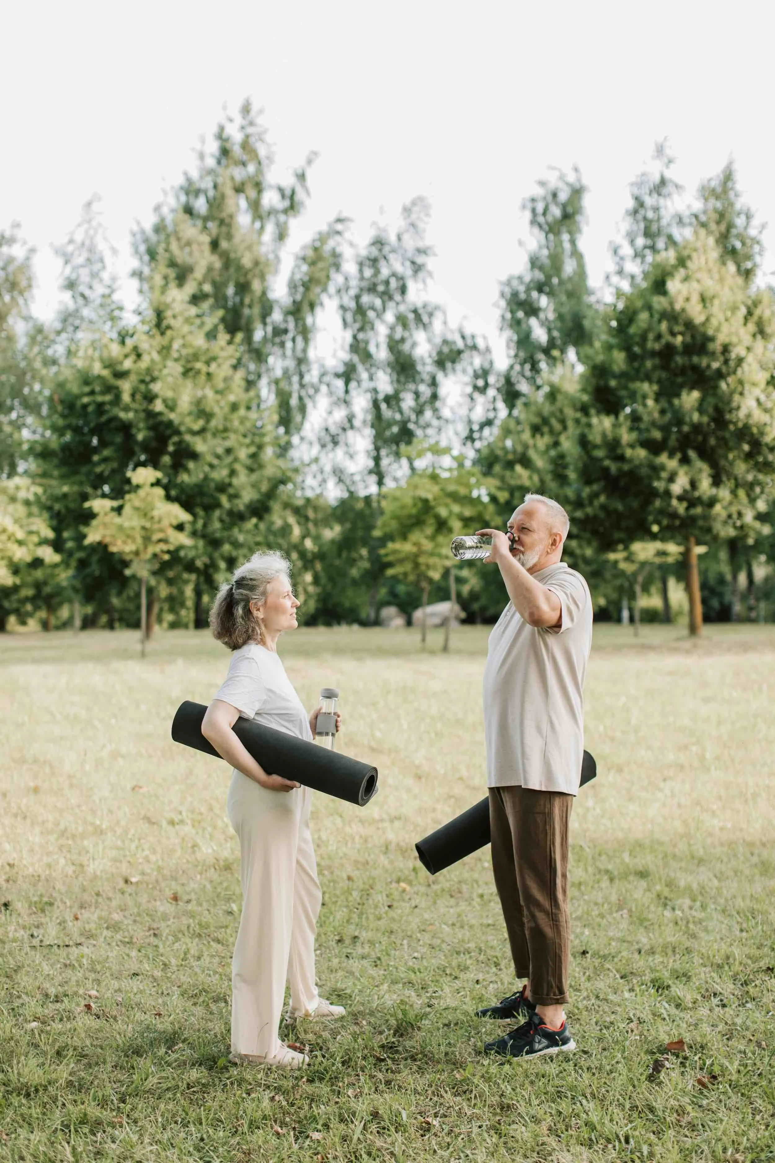 Old couple in a park
