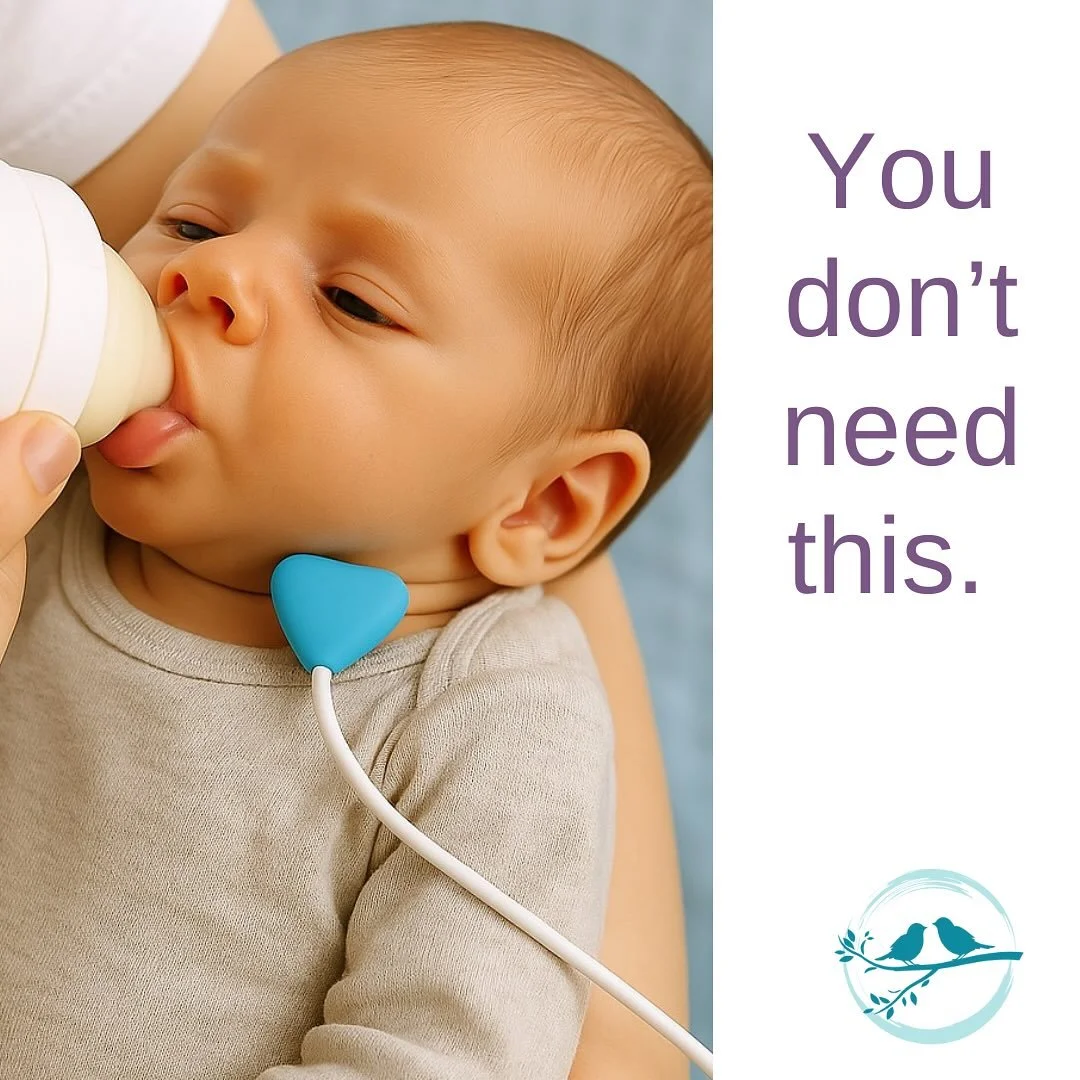 This little blue thingy is a new gadget designed to &ldquo;help&rdquo; breastfeeding parents. The sensor is placed on a baby&rsquo;s neck and tracks the volume taken in during a feeding. 

The creators are right - low milk supply or perceived low mil