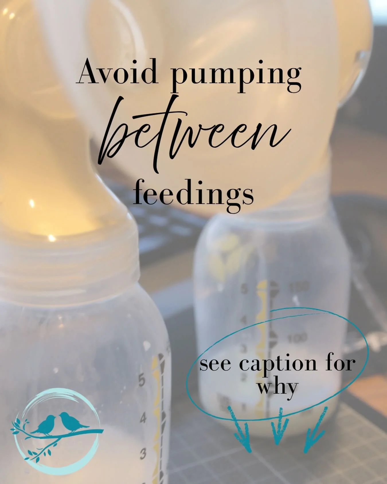 If you are breastfeeding and pumping to:
💦 increase your milk supply
💦 use expressed milk to top-up your baby
💦 use expressed milk to feed your baby with a bottle at another time 
💦 have an emergency supply of expressed milk&hellip;

Don&rsquo;t 