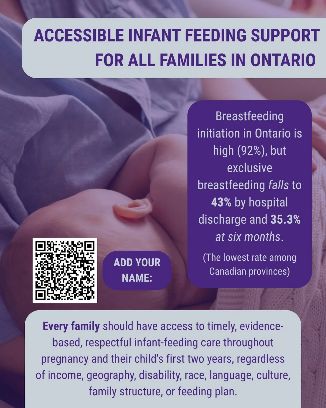 LINK IN BIO!
Add your name to this petition to lobby the government for equitable and accessible infant feeding support. Ontario can do better! 
Please share widely!
#accessiblecare #lactationsupport #ontariobreastfeeding #infantfeedingsupport #ontar