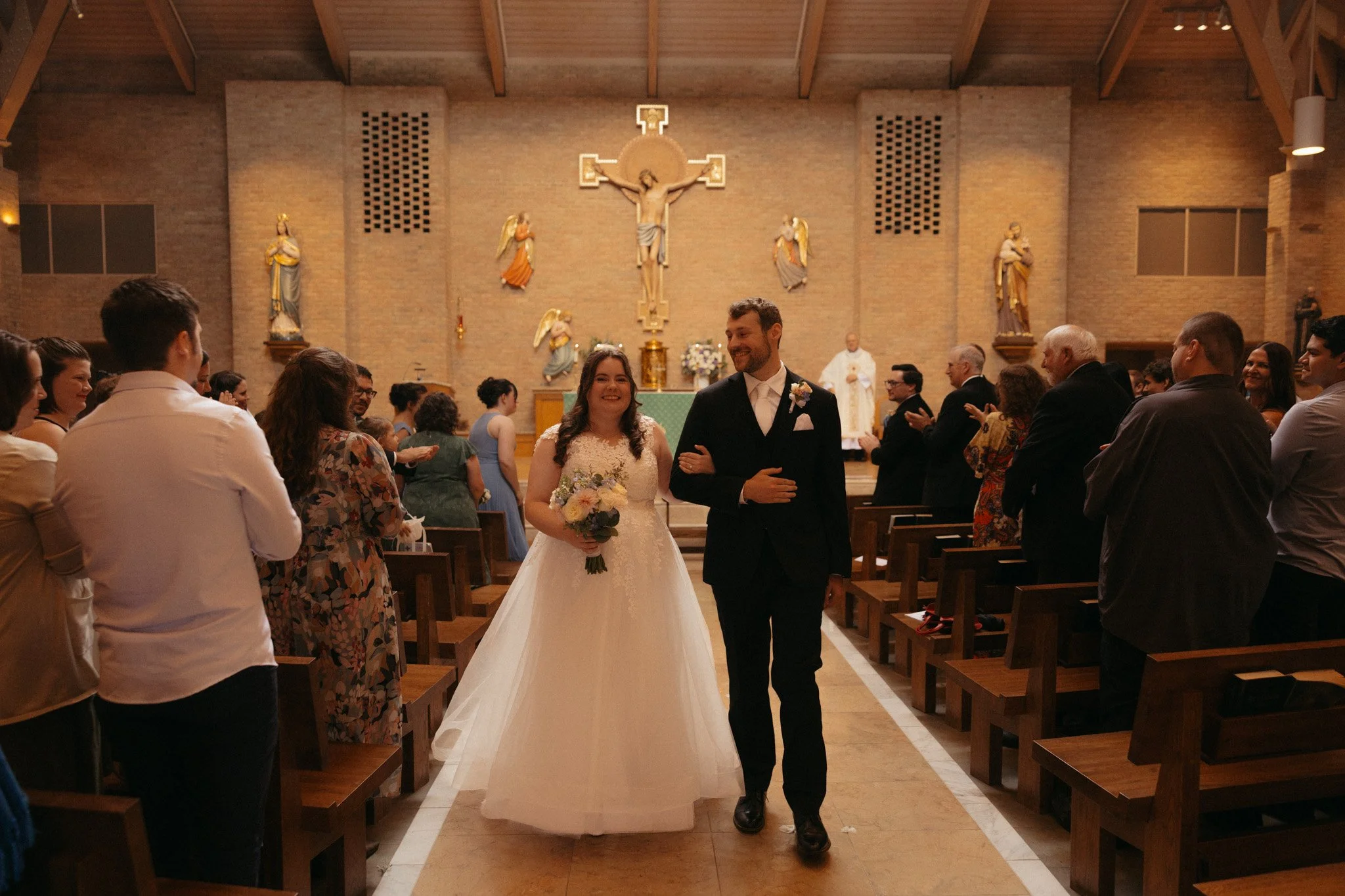 Catholic wedding Mass at Holy Cross Parish in Batavia, IL