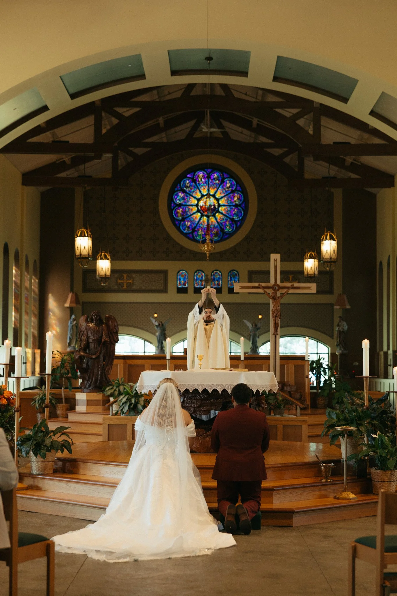 Catholic wedding ceremony at St. Michael the Archangel, Schererville IN