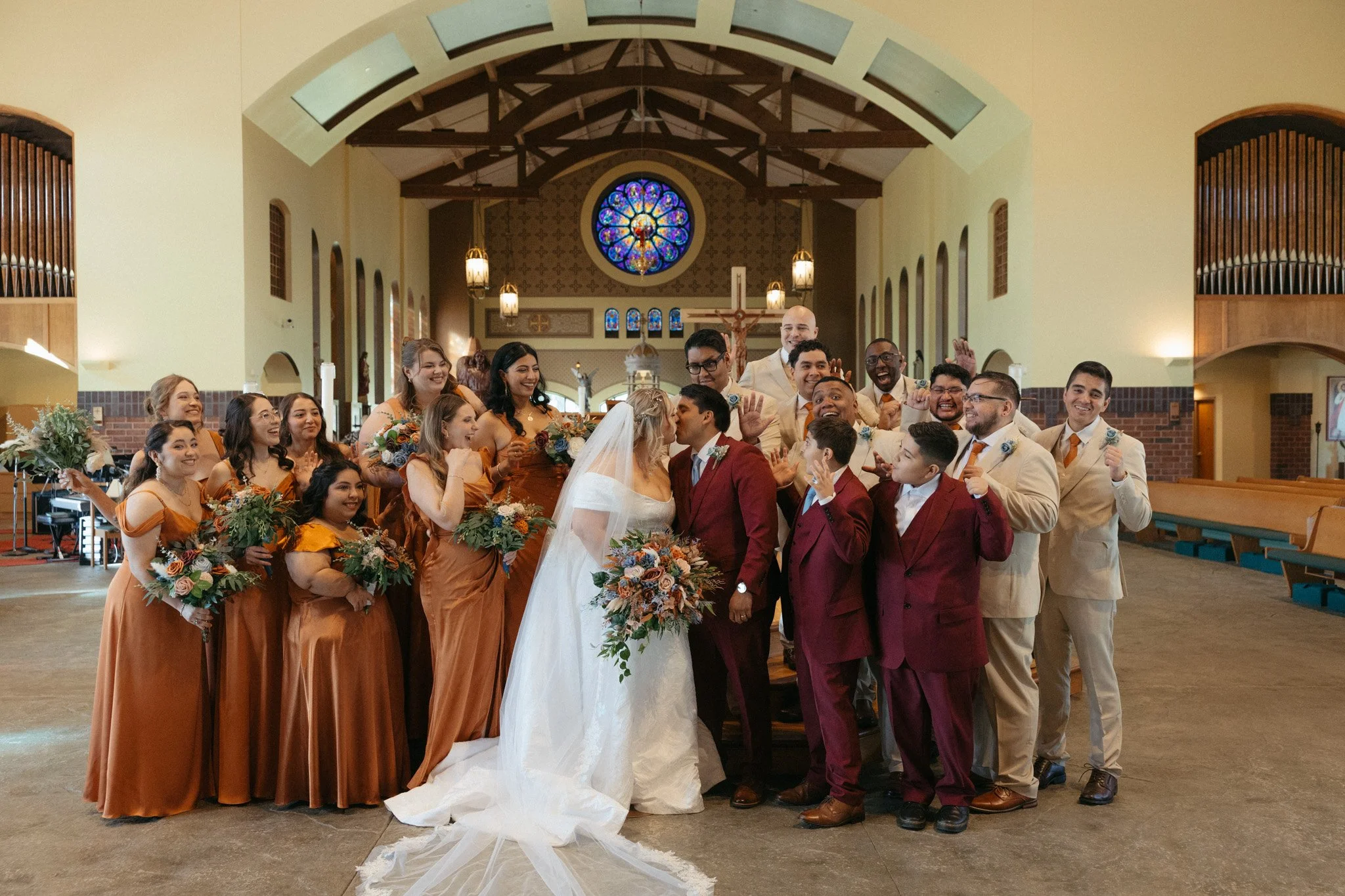 Catholic wedding ceremony at St. Michael the Archangel, Schererville IN