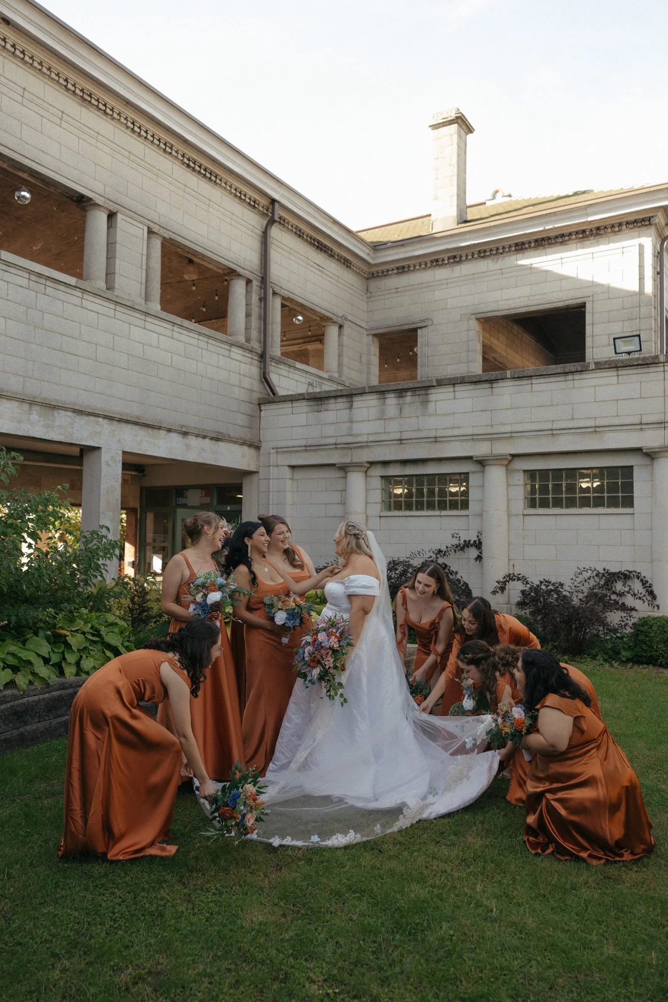 Wedding reception dinner at sunset, Gary Aquatorium, Northwest Indiana