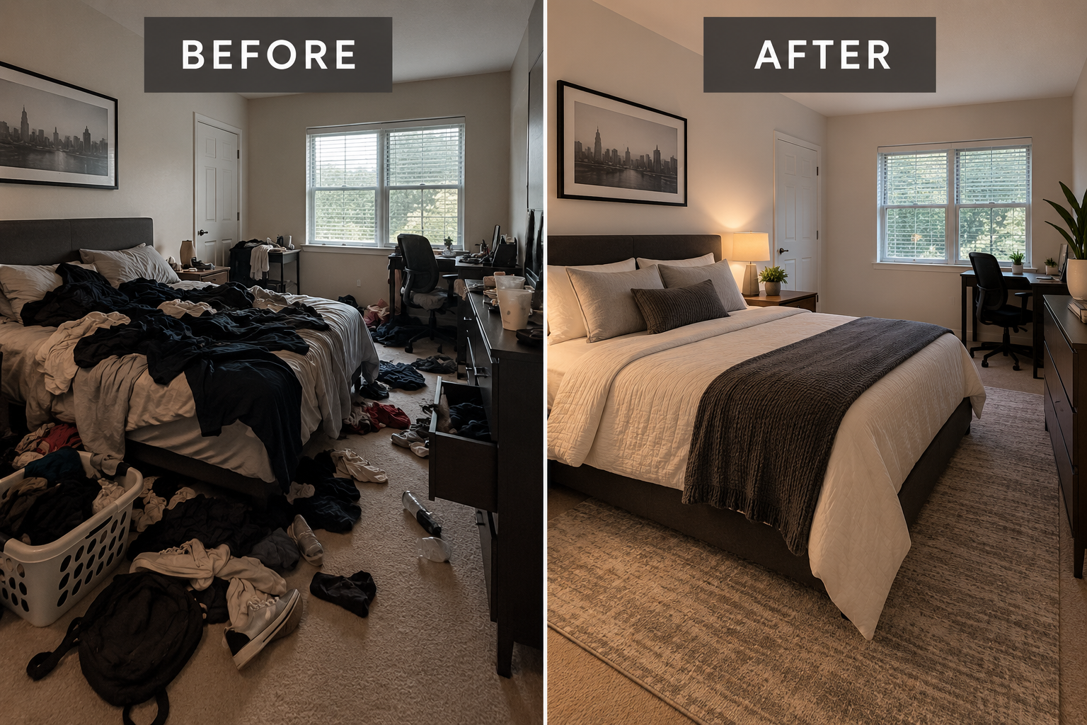 Organize Bedroom/Kitchen