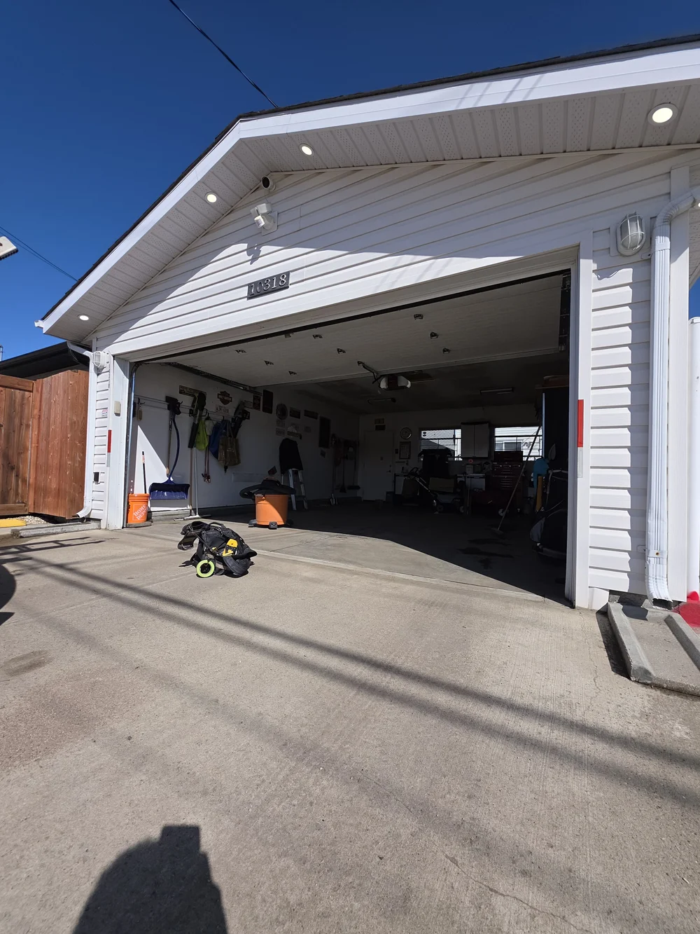 Garage soffit pot lights by Raylum Lighting