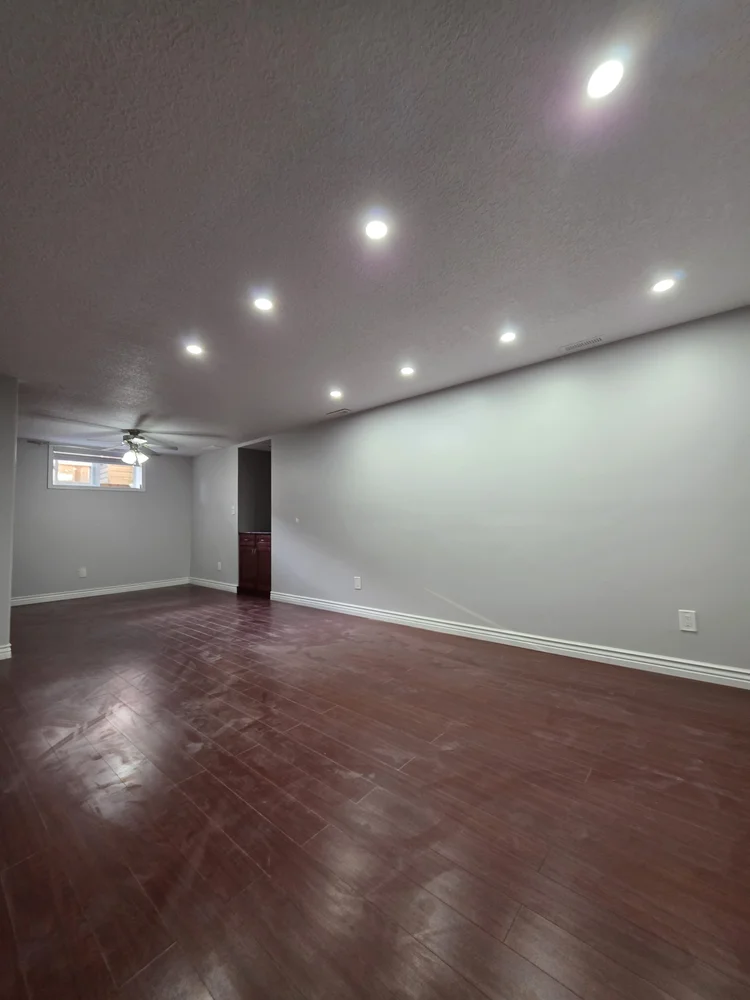 Basement after pot light installation Edmonton