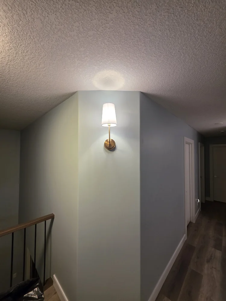 Hallway wall sconce installation Edmonton