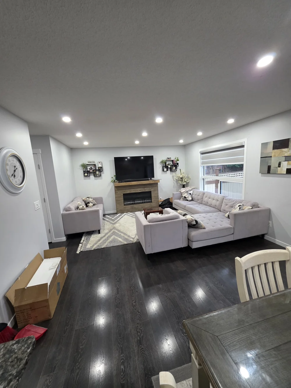 LED living room pot lights installed in Spruce Grove