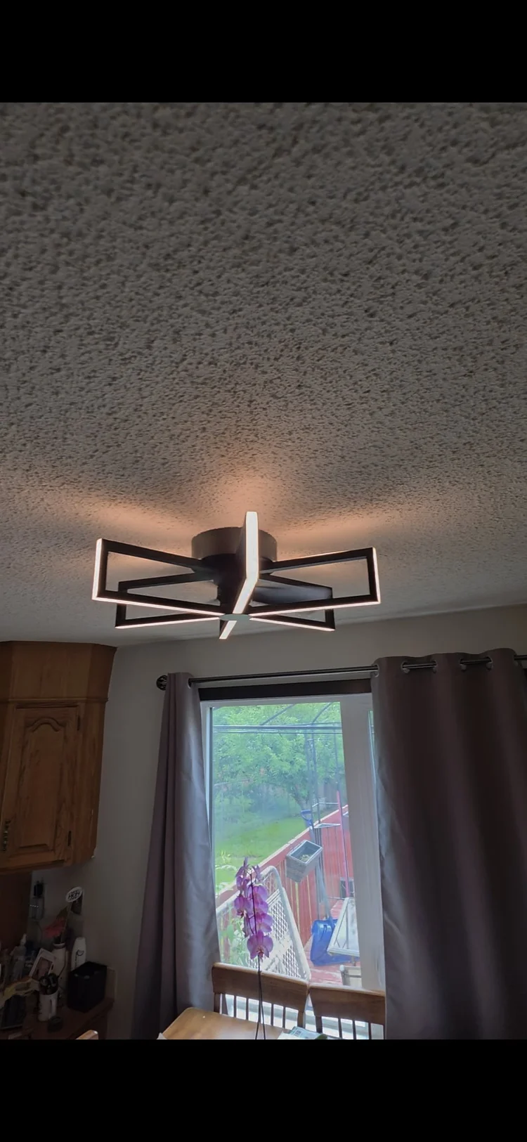 Modern flush mount light installation Edmonton