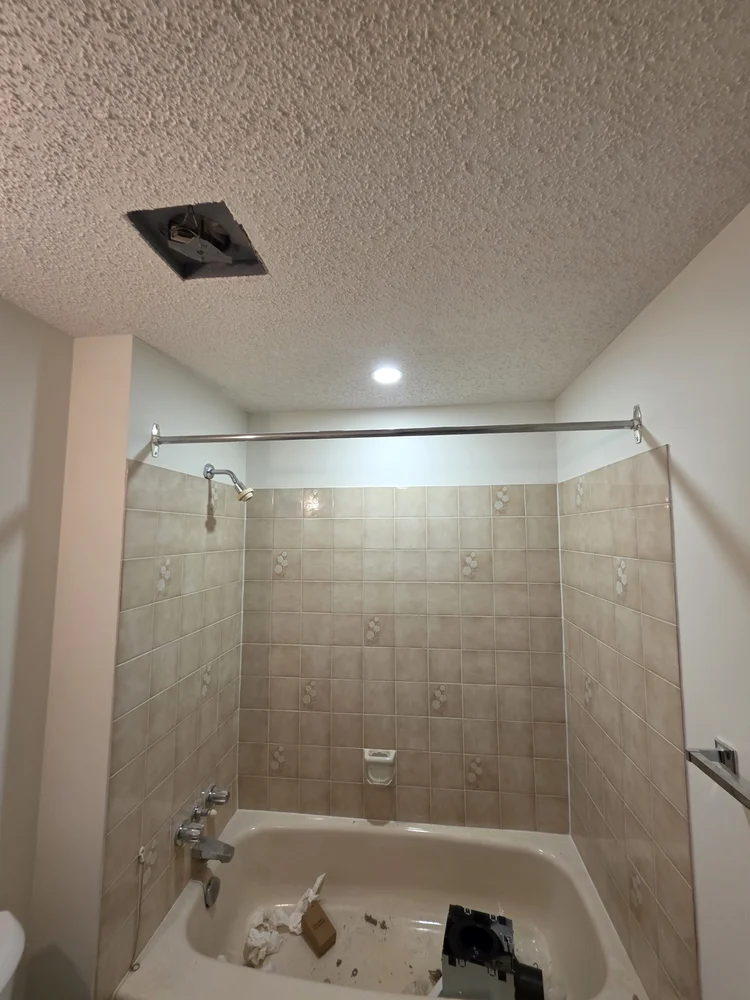 Bathroom pot light installation