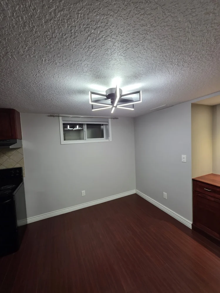 Modern LED ceiling light installation Edmonton
