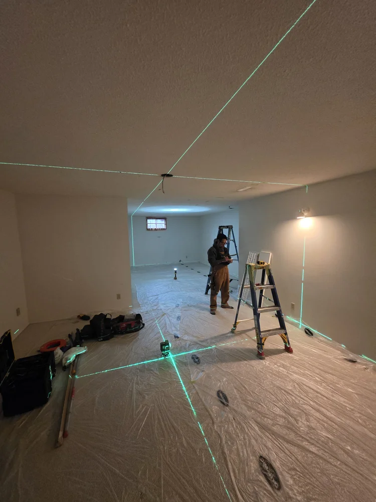 Laser layout for pot light installation Edmonton
