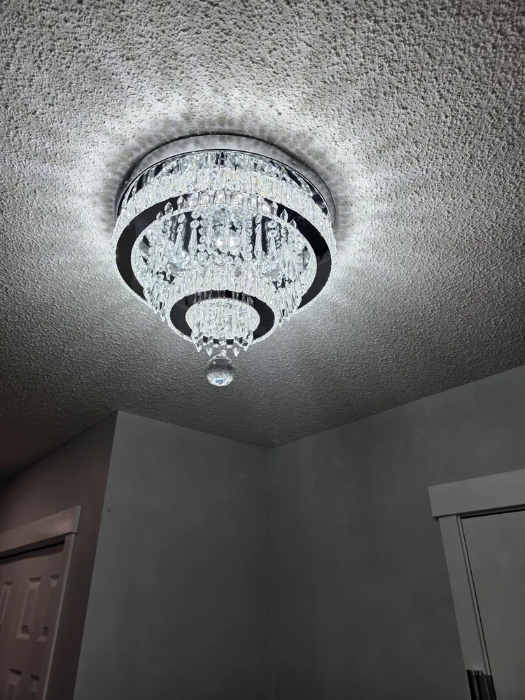 Crystal flush mount light installation Edmonton