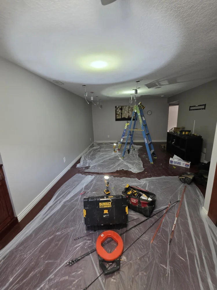 Basement before pot light installation Edmonton