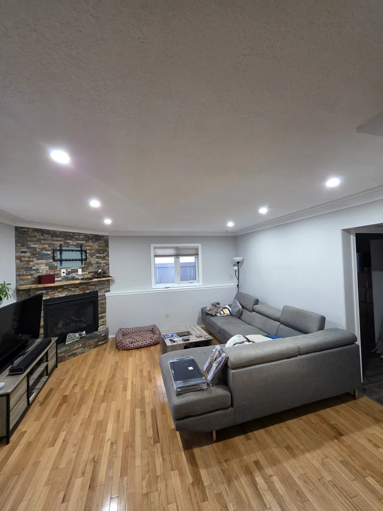 Living room pot light installation Beaumont