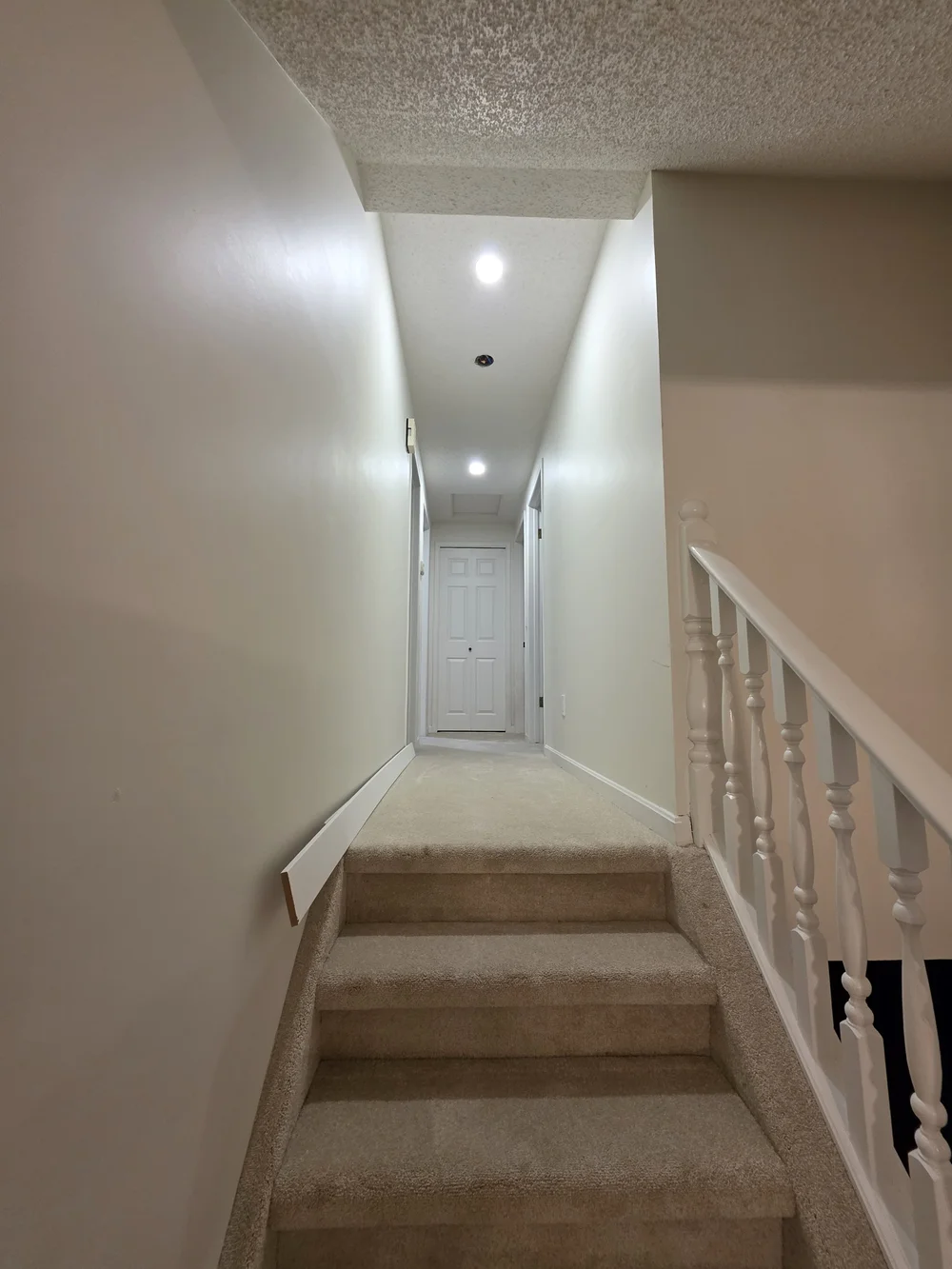 Basement stairwell pot lights Edmonton