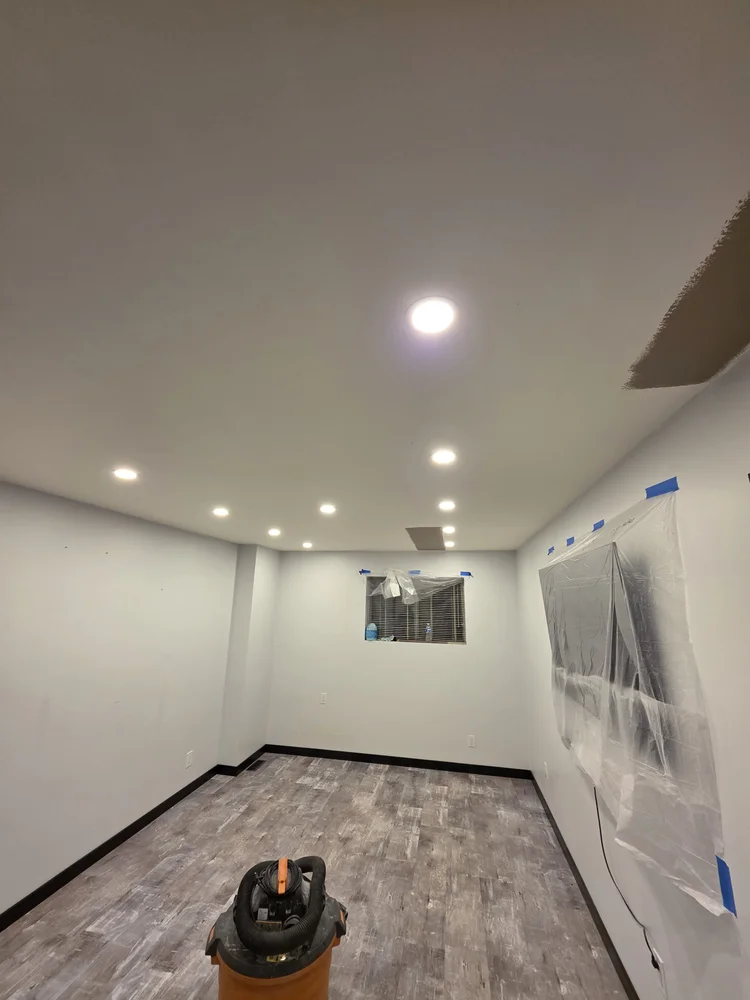 Pot lights in a newly finished room Edmonton