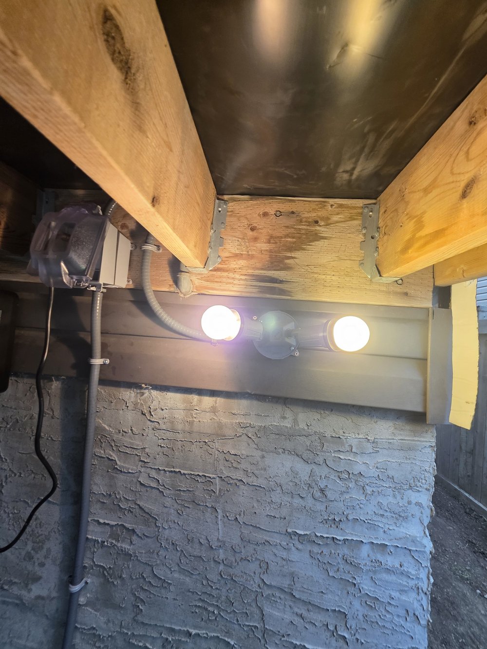 Under-deck lighting installation Edmonton