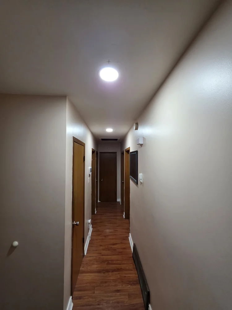 Long hallway pot lights Edmonton