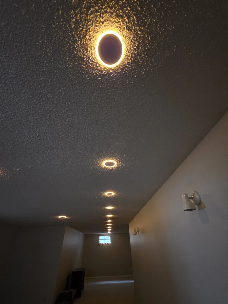 Pot light nightlight ring close-up
