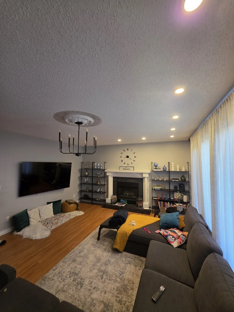 Family Room pot lights full brightness Edmonton