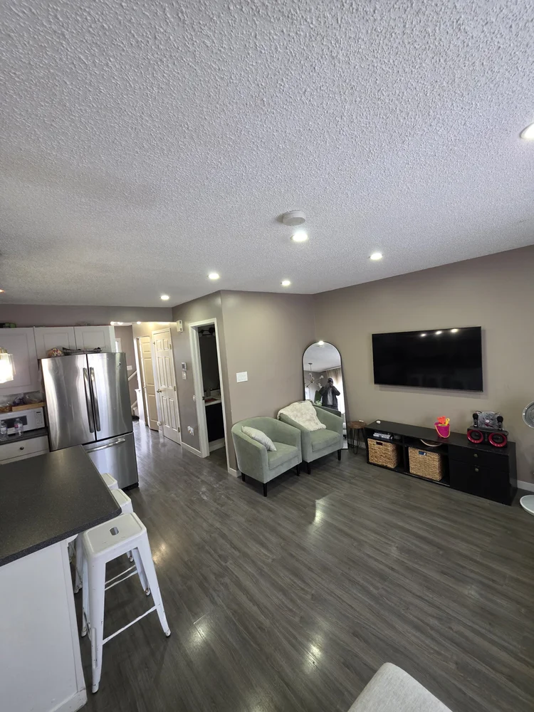 Open concept living room pot lights Edmonton