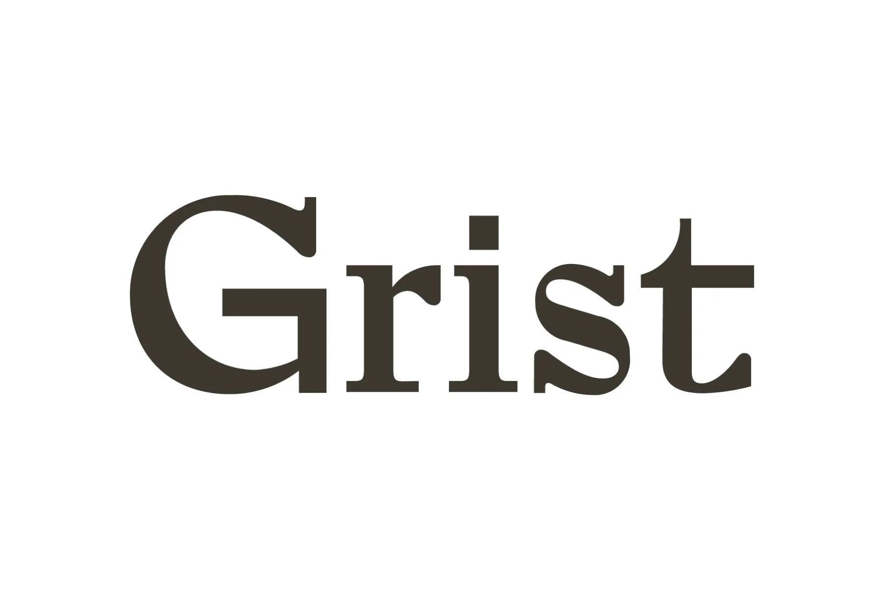 The word 'Grist' written in large, black, bold letters on a white background.