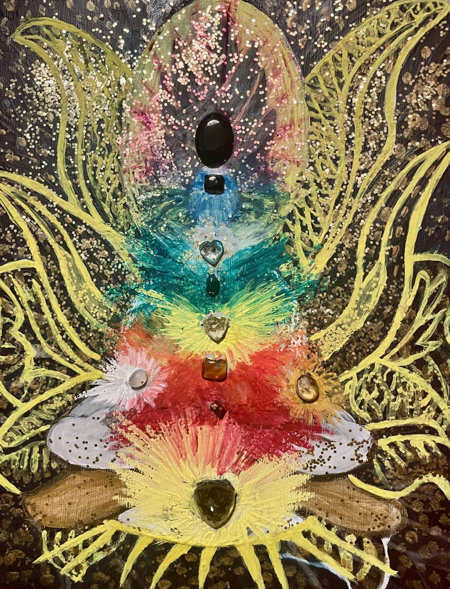 The Ascension Series:
Title: Ascension of the Inner Self
Medium: Oil. Mixed media on duck canvas
Size: approx. 9x11 inches. unframed
Editions: Original artwork. Prints may be found and purchased at, Creative Souls Vibe - creative-souls-vibe.printify.