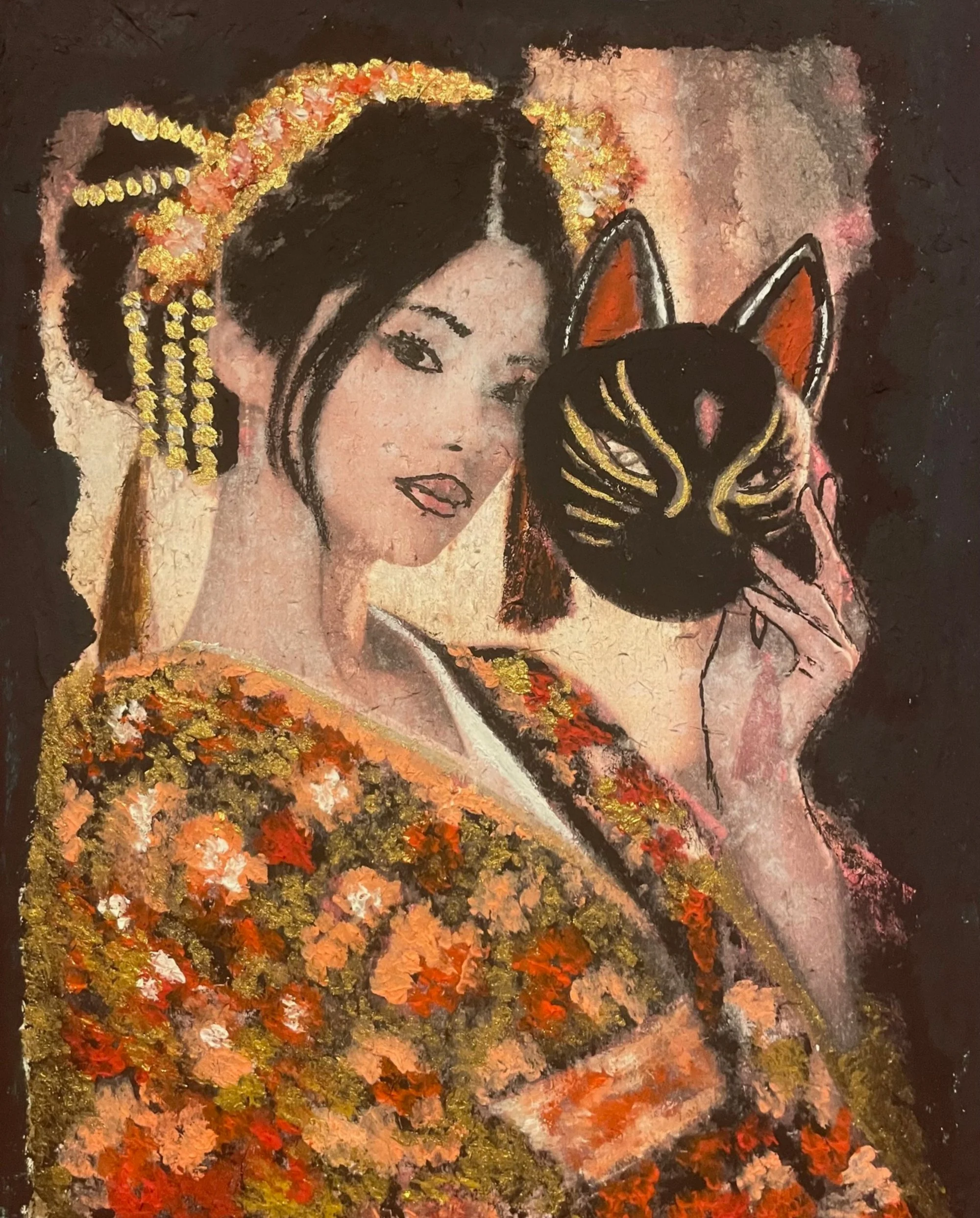 The Face I Carry, The Self I Know. Original Oil Painting. 9x11 inches. Duck Canvas. Unframed. Availability: Original artwork and print availability may vary Prints: Available through Creative Souls Vibe. Silence Keeper series.

 The Face I Carry, The