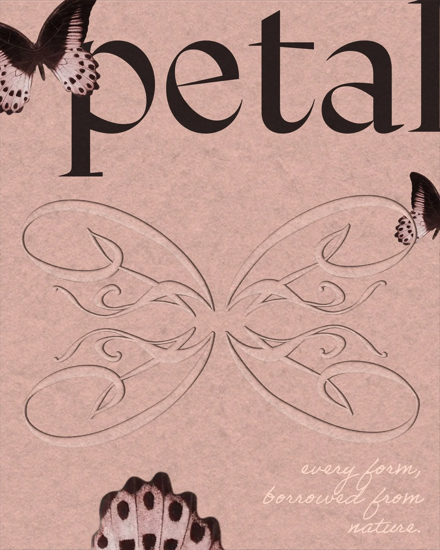 ⋆&deg; exploration of symmetry, repetition and form - borrowed from nature
had a play with some line work developed from natural references, and built them into poster compositions ꩜
&bull;
#posterdesign #naturedesign #butterflies #typography #flower