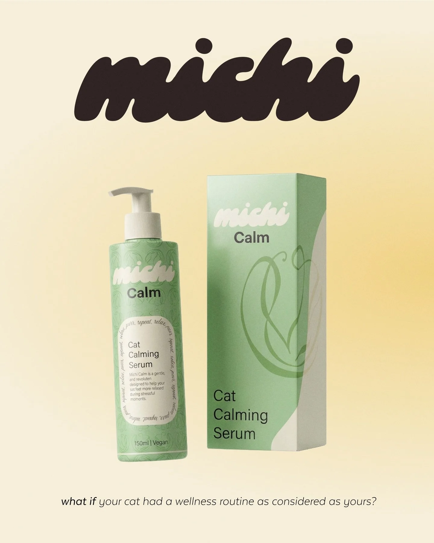 ⋆&deg; introducing michi
a concept cat wellness brand - it started with a simple sketch and grew into an exploration of what a premium, natural cat wellness range could look like. more soon ♡
&bull;
#branddesign #packagingdesign #conceptbrand #catpro