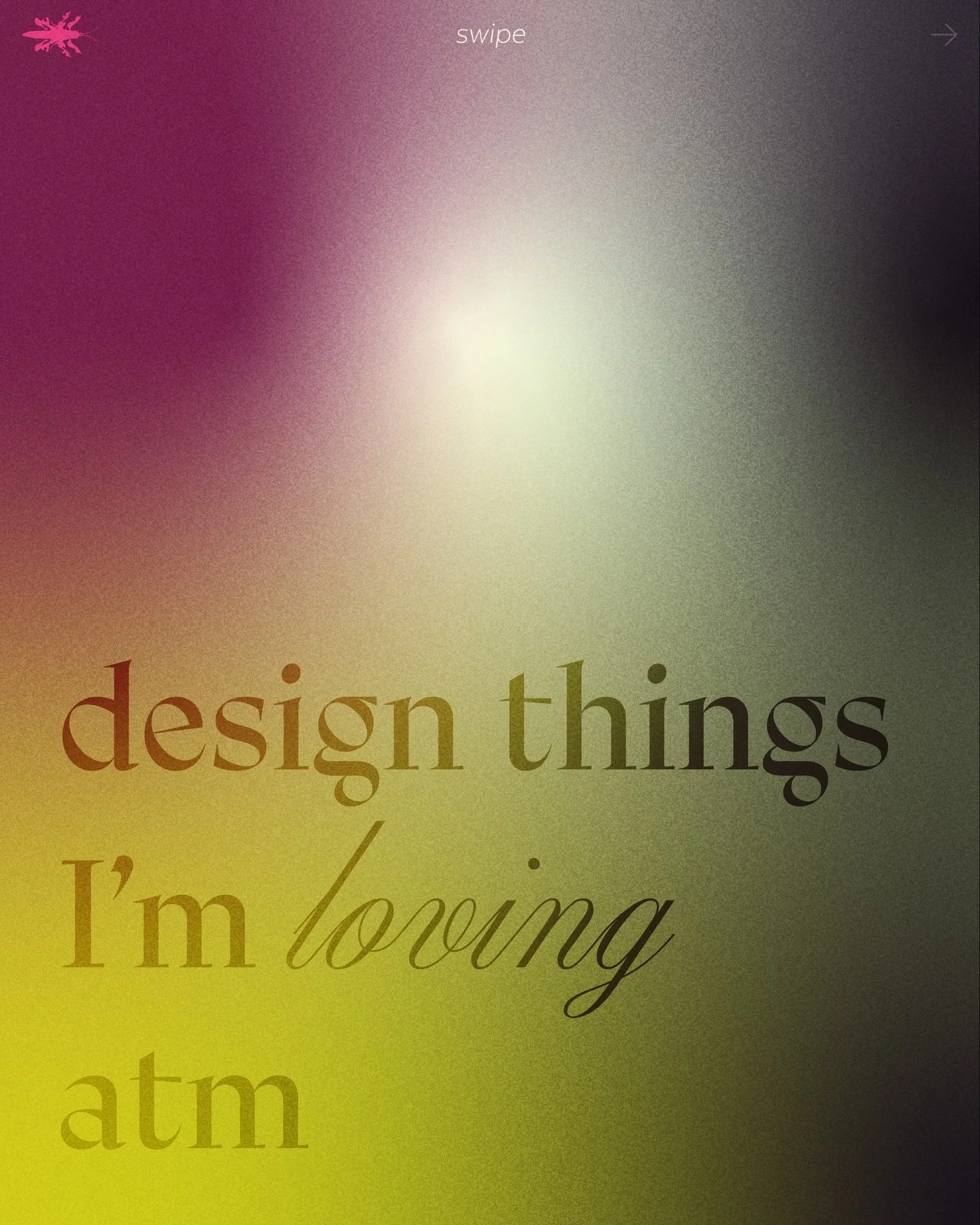 ✧⋆&deg;currently obsessed with

sharing some design styles I&rsquo;ve been loving lately - organic shapes, symmetric marks, grainy posters, inflated type and halftone textures ♡
&bull;
#designinspo #halftone #typography #graphicposter #creativeinspo