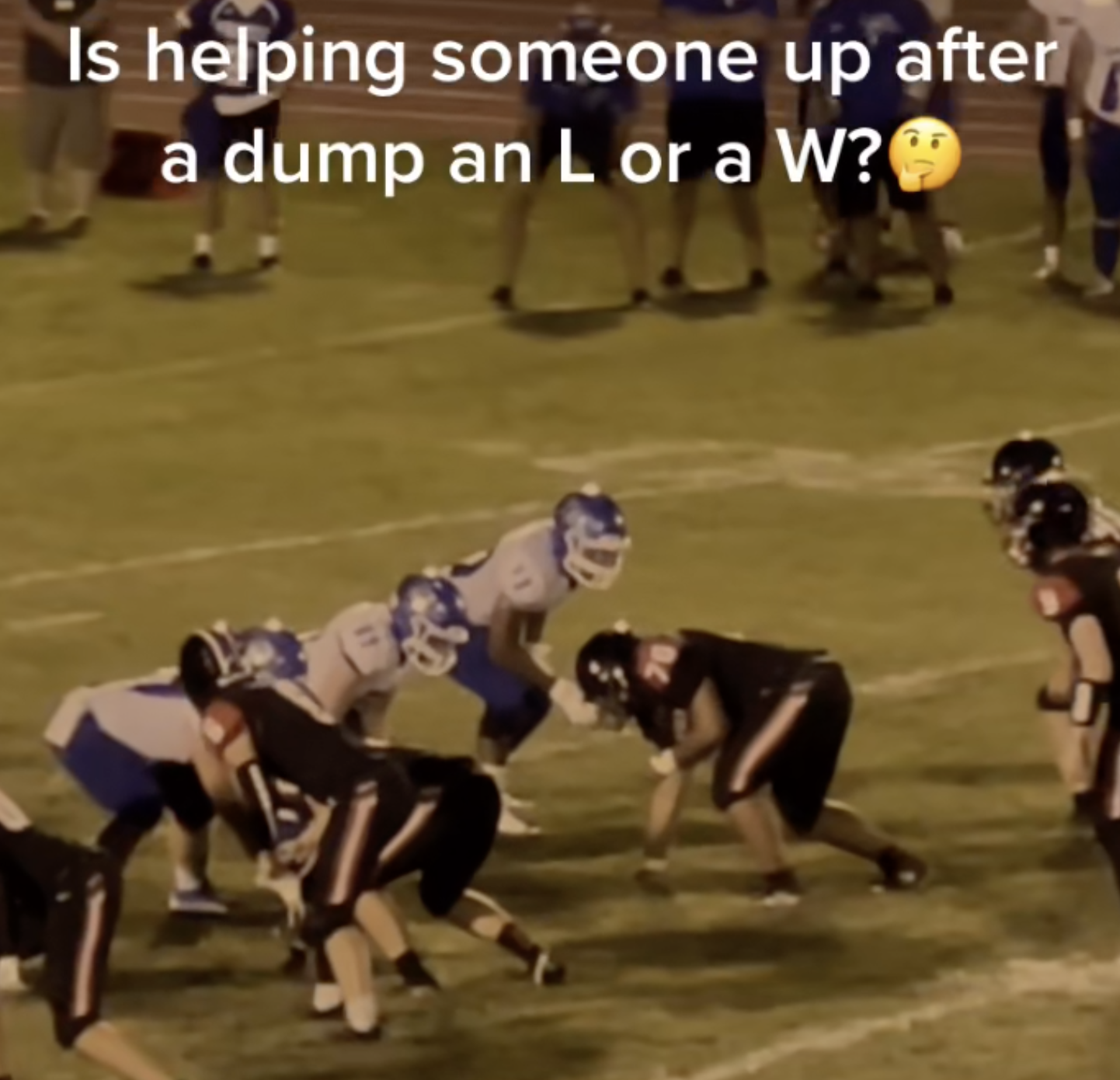 490k+ views. Dating back to high school, Tyson (#73) made a highlight block and asked an athlete ethics question on TikTok. People feel very differently about how you should treat your teammates, which led to a debate in the comment section.