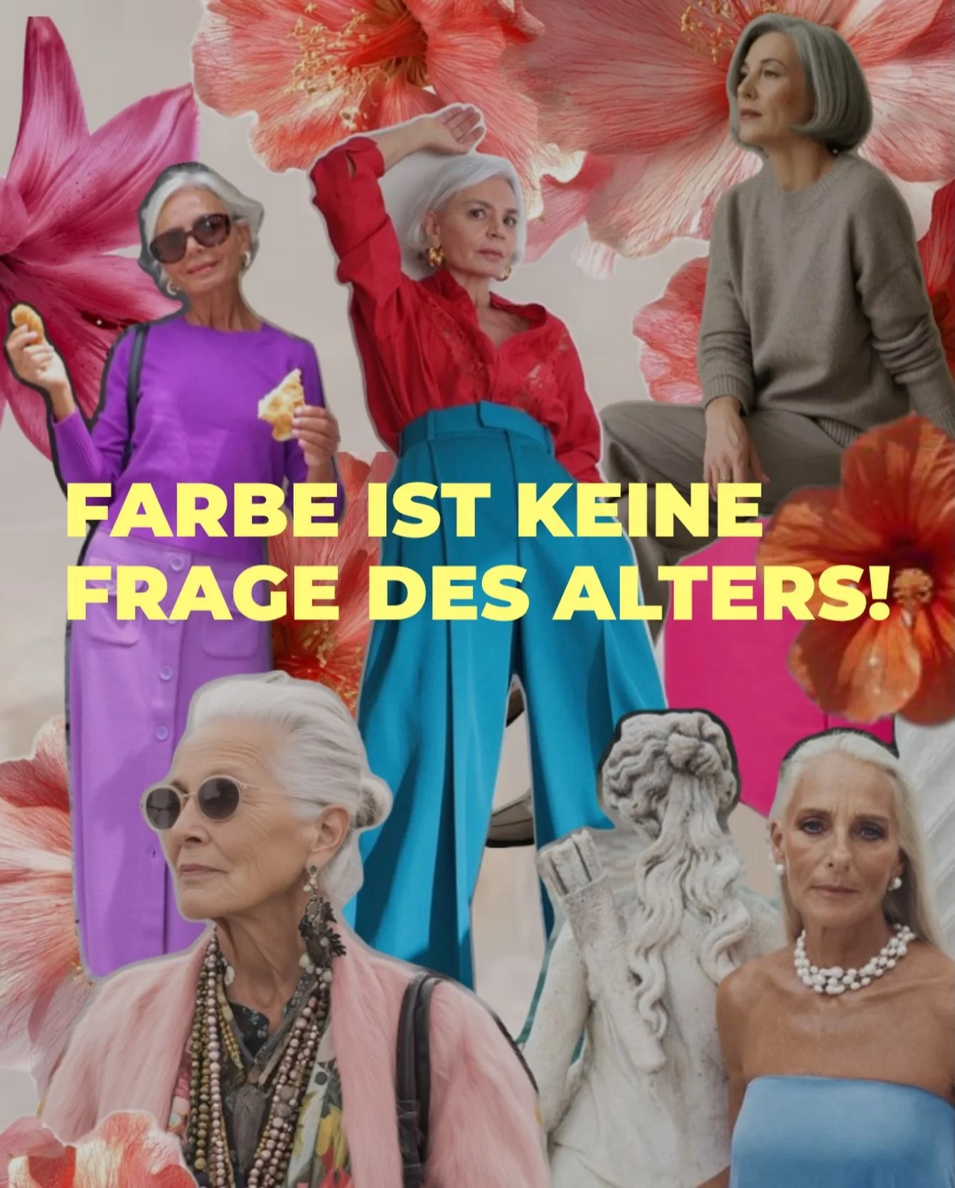 Farben sind f&uuml;r jede*n da! Nein, du bist nicht zu alt f&uuml;r das knallige Rot, das grelle Gelb oder das satte Gr&uuml;n. Farbe kennt kein Alter, und wie wahr das ist, durfte ich letzten Sommer erleben. Ich sa&szlig; mit einer Freundin in einem