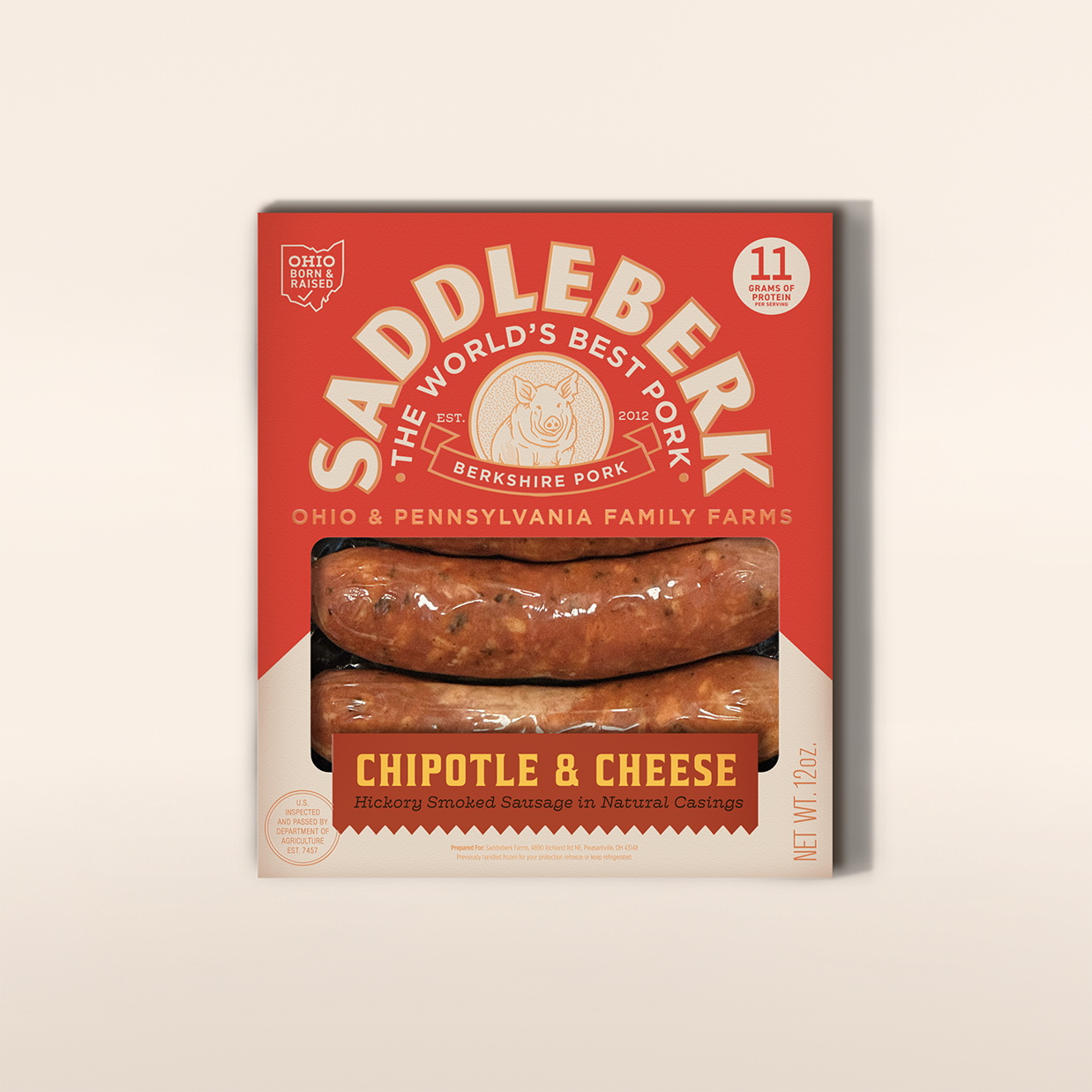 Saddleberk Chipotle & Cheese Sausage