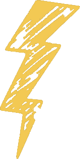 A gold lightning bolt symbol on a black background.