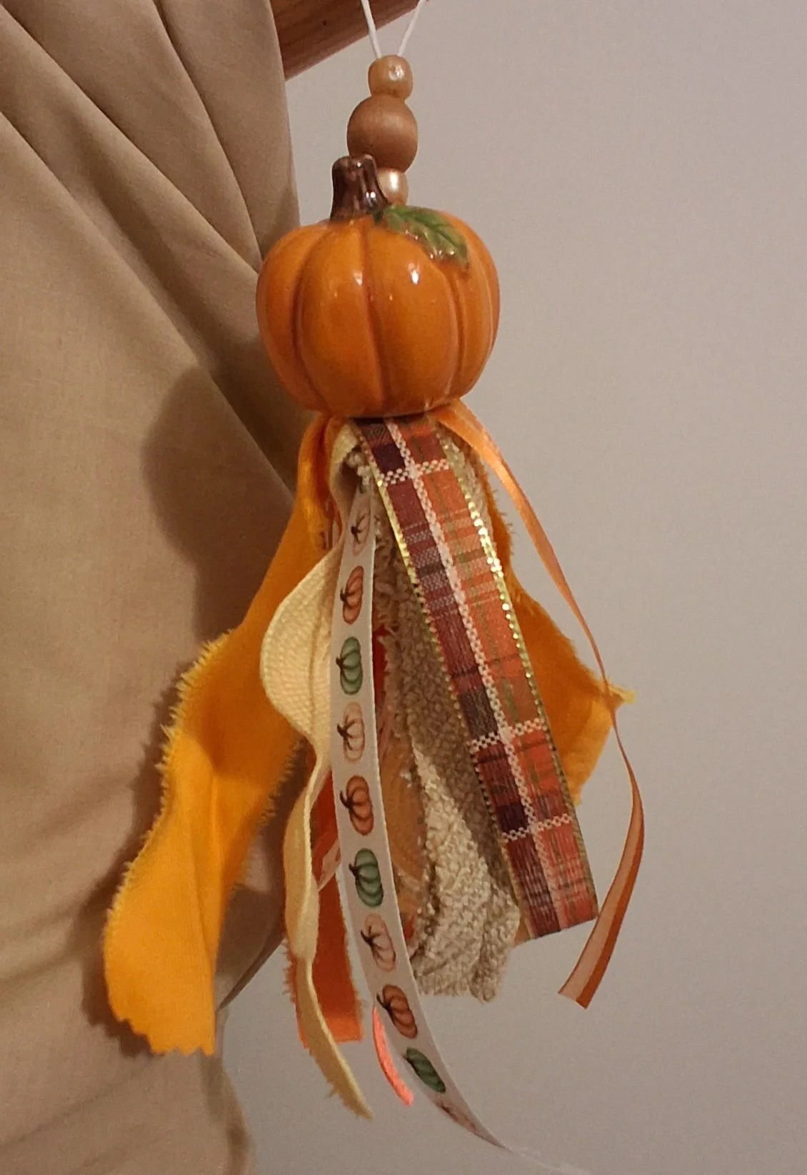 Round Pumpkin Glass Top Decor