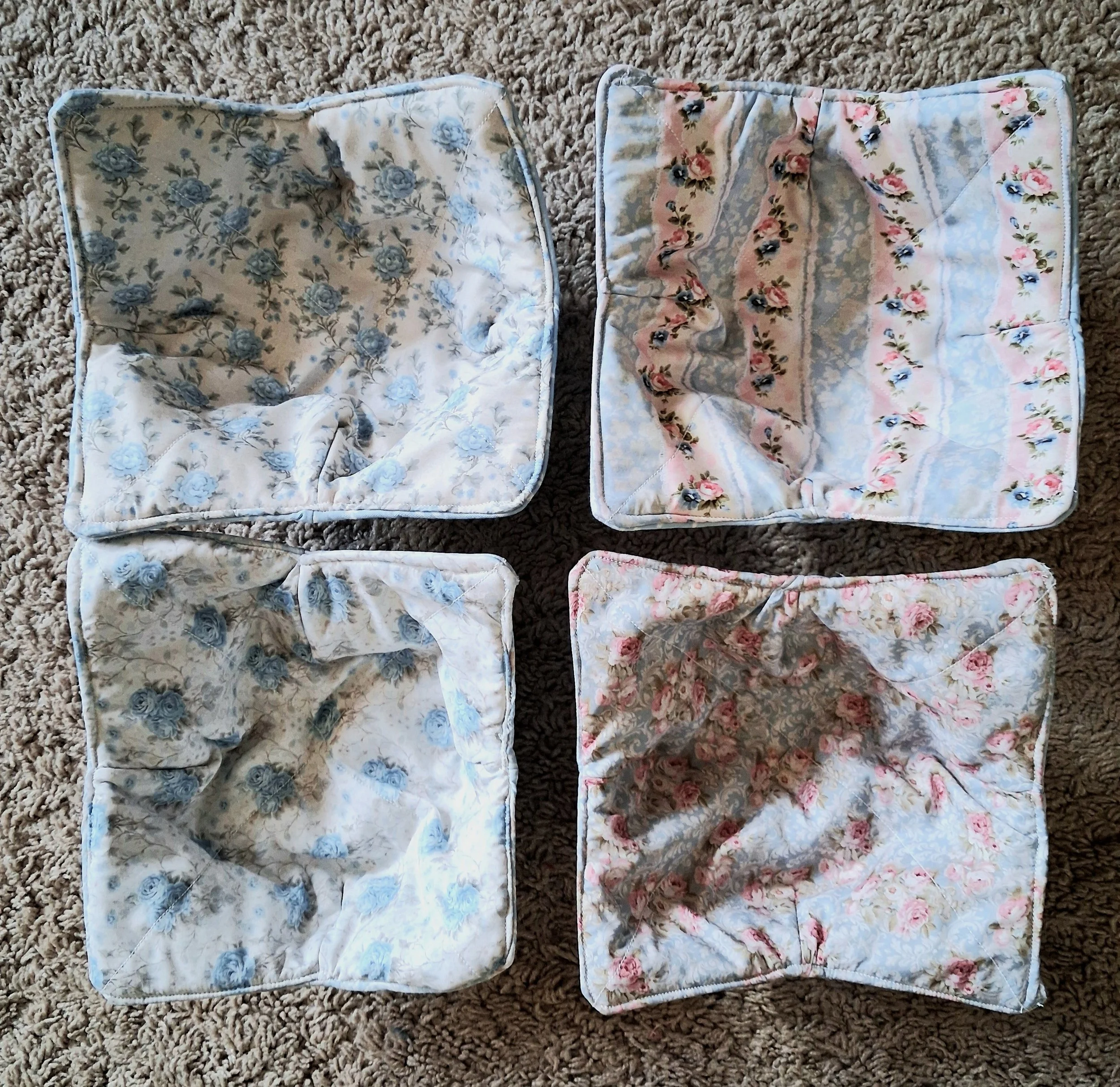 Vintage Flower Print Bowl Cozies